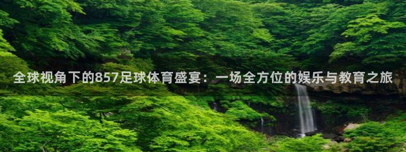 全球视角下的857足球体育盛宴：一场全方位的娱乐与教育之旅